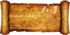 Csatai Zalán névjegykártya