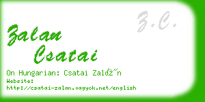 zalan csatai business card